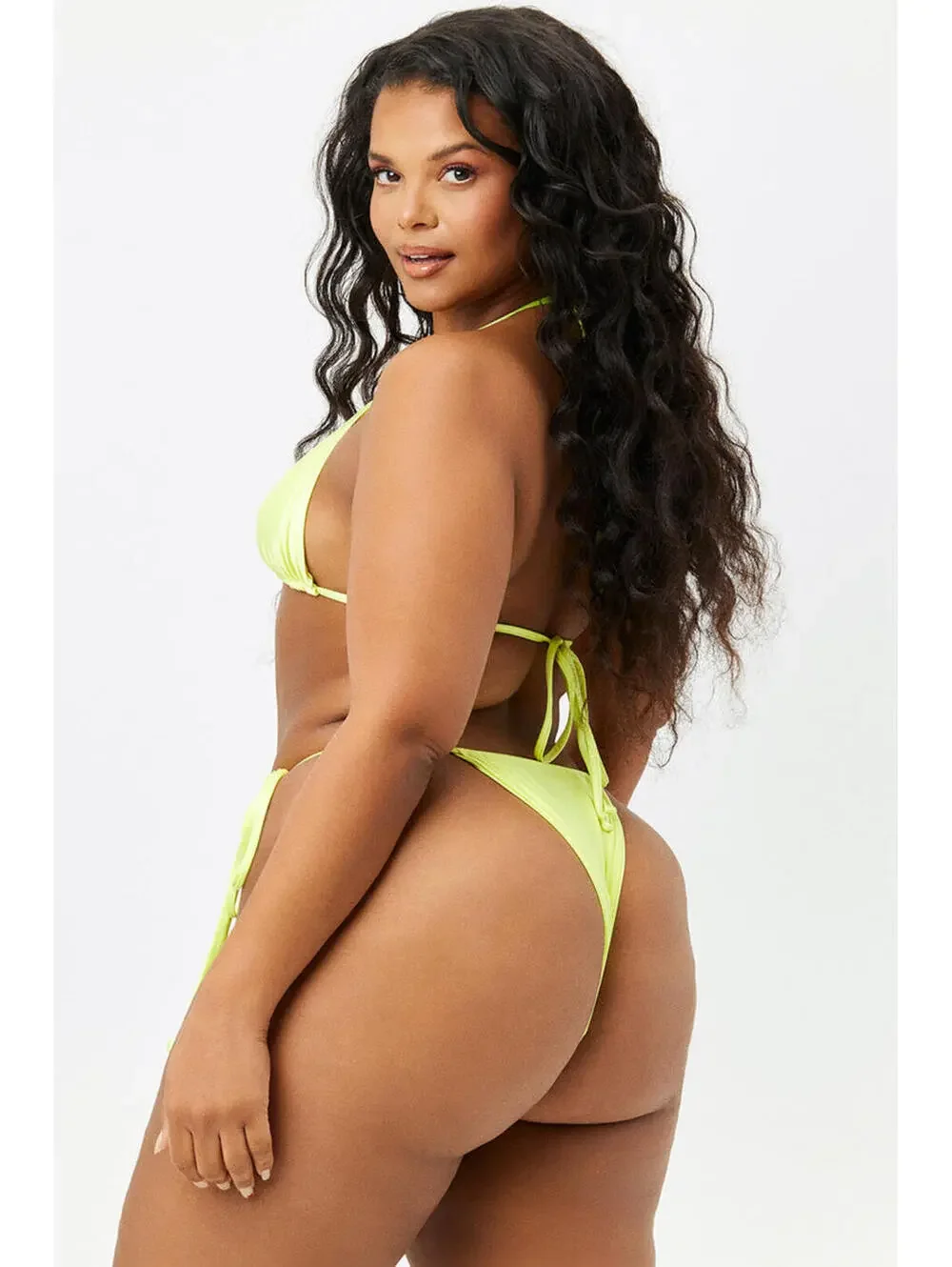Frankies bikinis Tia Satin String Bikini Bottom